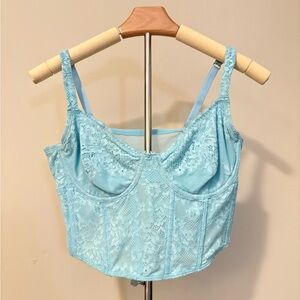 Gilly Hicks Sky Blue Corset Top
